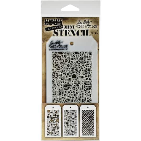 Stampers Anonymous Tim Holtz&#xAE; Mini Layered Stencil Set No.46